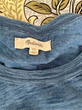 Madewell Light Blue Heather Crewneck Tee